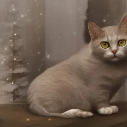 white cat, natural pigment, extremely sharp detail, finely tuned detail, ultra high definition, 8 k, unreal engine 5, ultra sharp focus, winter ambiance