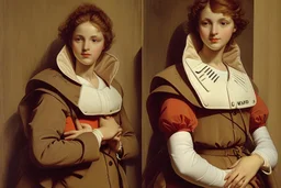 woman in life jacket by andrea del sarto