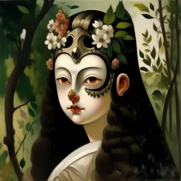 girl with a mask Henri Rousseau