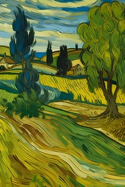 paysage by van gogh, suite de fibonaci, art paiting