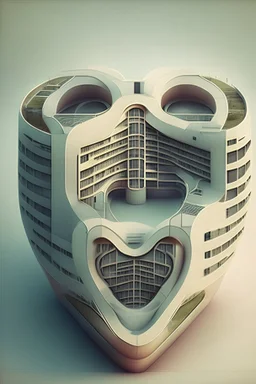 Design of a hospital in the shape of a human heart