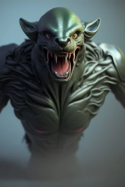 Alien werewolf, cinema lighting, cinema 4d, octane render, 3d render, incrate detailed,fantasy art, photo realistic,