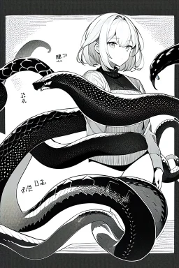 100 snakes, greyscale