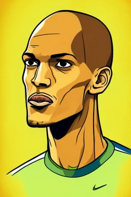 Fabinho Tavares Brazilian football player cartoon 2d