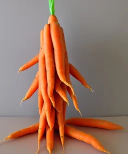 space rocket made of carrots