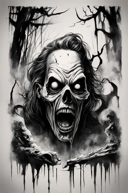 Horror poster easy to draw