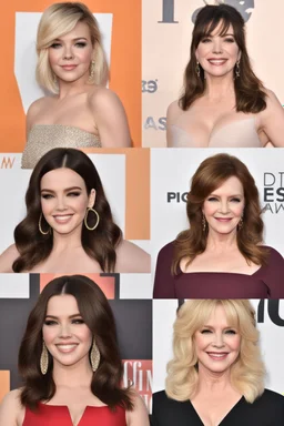 Hailee Steinfeld/Bailee Madison/Marie Osmond/Lynda Carter/Scarlett Johannson/Sandra Bullock/Judy Landers/Audrey Landers/Heather Locklear//Tonya Roberts/Dolly Parton/Christina Hendricks/April Bowlby/Jodie Sweetin/Ariel Winter hybrid, as a woman named Judith Swendersen with short, buzz-cut, pixie cut hair tapered on the sides, blue eyes,