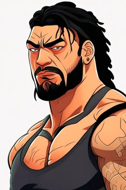 Roman Reigns American wrestler ,cartoon 2d