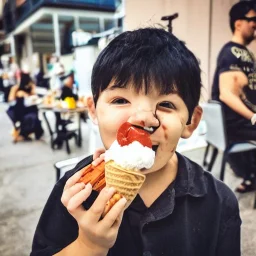 lycorn eating ice cream