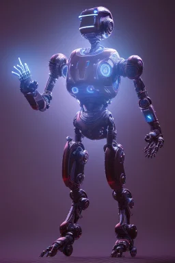 Robot world cybernetic robot, 3d ambient,3d depth, neon light,incredible, realistic, incrate detail, unreal engine