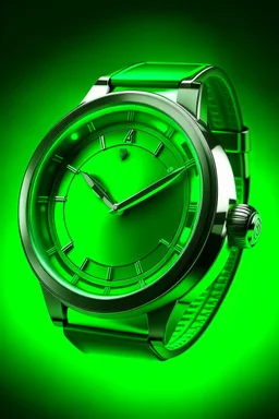 generate an image of green face watch which seem real for blog