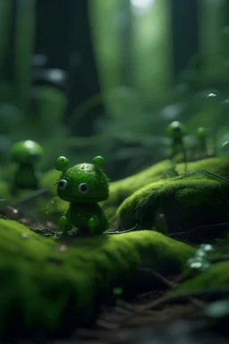 Green (Clubs - Forest Creatures):,shot on Hasselblad h6d-400c, zeiss prime lens, bokeh like f/0.8, tilt-shift lens 8k, high detail, smooth render, down-light, unreal engine, prize winning