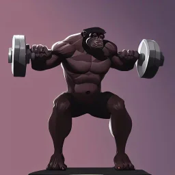 gym gorilla bench pressing weights