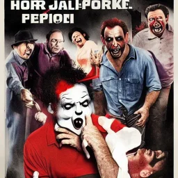 Sal valcano from impractical joker in a horror movie poster