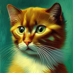 Portrait of a cat by Van Gogh