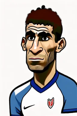 Anthony Modest French soccer player cartoon 2d