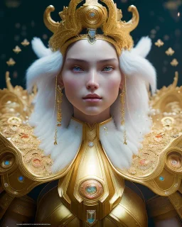 A small fantasy creature, head and shoulders, 8k resolution concept art portrait by Greg Rutkowski, Artgerm, WLOP, Alphonse Mucha dynamic lighting hyperdetailed intricately detailed Splash art trending on Artstation triadic colors Unreal Engine 5 volumetric lighting Splash art fantasy"