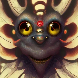 big bust open mouth ladybug spiral eyes