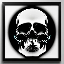 cyberpunk style ink ball skull picture in detailed frame, big black eyes, unreal engine 5, 8k resolution, photorealistic, ultra detailed, frame extreme accurate