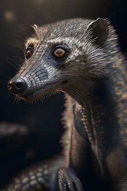 marten baboon lizard alligator civet ,cinematic, realistic, intricate details, photorealistic, octane render, 8k, artstation