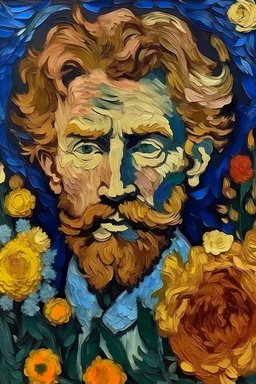 portrait flower by van gogh