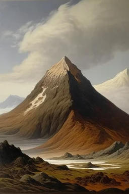 A brown volcanic summit painted by Peter Carl Faberge