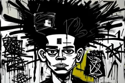 elvis pressley style of basquiat simple black and white