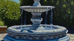 painting of a water fountain