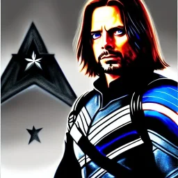 ultra detailed fullbody DRAWING of WINTER SOLDIER, extremely detailed digital painting, intrincate,intense stare, extremely detailed face,crystal clear Big Glowing eyes, mystical colors , perfectly centered image, perfect composition, rim light,extremely sharp detail, finely tuned detail, beautiful lighting, 8k, stunning scene, raytracing, anatomically correct, in the style of robert e howard and Ken Kelley and Ohrai Noriyoshi and Simon Bisley and tomzj1