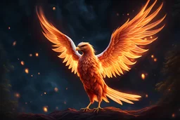 phoenix bird with flaming wings, Cinematic lighting, Volumetric lighting, Epic composition, Bokeh blur, Very high detail, Character design, Mark Brooks and Dan Mumford, comic book art, perfect, smooth