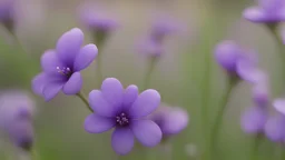 Small purple flowers, close-up, 4K,