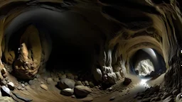 rocks cave . panorama.