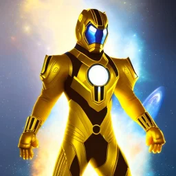 Cosmic super hero, yellow costume,8k HD image,