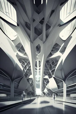 Ultra modern futuristic architectural design of Airports