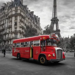 photo d'un vieux robot dans un bus à Paris