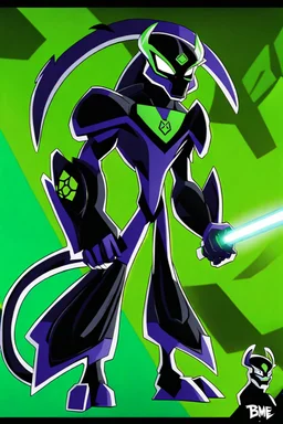 alien From Ben 10 cartoon. Lion. Advanced metal. Magnetic force. Magic power. And his turtle shield