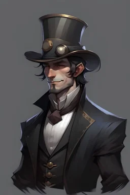 human with a top hat dnd character