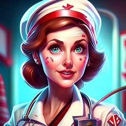 Cartoon of a 4k nurse