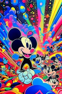 nostalgic Blast from the Past rave party poster cheerfull disney abstract