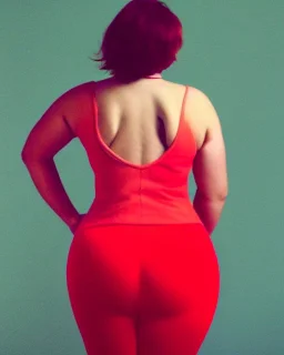 akvarel, woman body red, and golden, abstract, curvy, pastels, light, beautiful curves, woman from back, rosa, circle, back, spine, light, pastel, blurry, postmodern art, graphical,