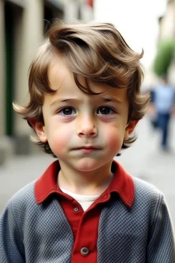 A little boy who is half Italian and half danish