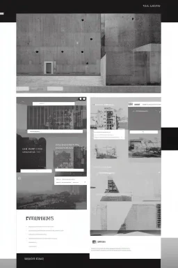 Neo Brutalism layout architecture Website, ux/ui