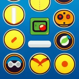 video games icons, 2d icons, cute tilapia fish over kitchen cutting board, shiny object, graphic design, high contrast, artstation --uplight