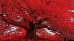 red tree, highly detailed, boutyfull desktop wallpaper