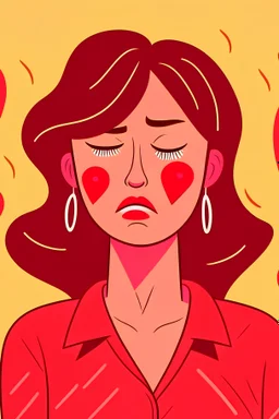 A hysteric woman with unrequited love