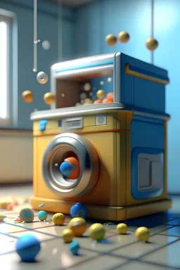 trending on artstation,toys 3d,toy design named Coin spitting washing machine.Dull working by activity in feeding by exchange somthing.free to zoom in,toy design,industrial design,ux design,interior design,product design,game design,octane rendering,unreal engine,Photoshyoot,Shot on 25mm lens,Depth of Field,Tilt Blur,Shutter Speed 1/100t0,F/22,White Balance,32k,Super-Resolution,Pro Photo RGB,Half rear Lighting,Incandtescent,Volumetric,Global Illumination,Screen Space Reflections,Diffraction Grad