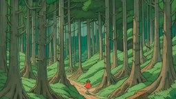 forest drawn by studio ghibli