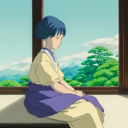 Lisa sits patiently on a windowsill