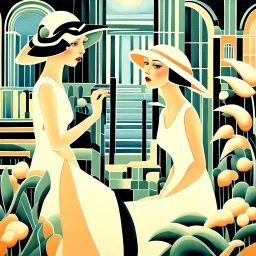 Pale colors gently drawn ART DECO style in the style of George Callaghan. Modifiers: elegant extremely detailed fantasy intricate 8k very attractive beautiful dynamic lighting fantastic view high definition crisp quality colourful very cute focused naive art Dee Nickerson