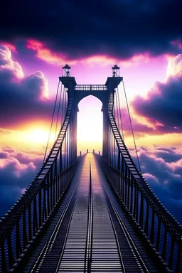 The bridge leading to Heaven's finer than a hair shakes so much, so long, Hell beneath it people fall